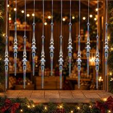 12/24/48pcs Transparent Icicle Pendant, Colorful Icicle Christmas Tree Decoration Pendant, Plastic Spiral Icicle Decoration Pendant, Christmas Decoration - Ice Bar - View 11
