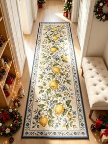 1pc Lemon Corridor Runner Rug, Carpet, Runner Rug, Area Rug, Mat, Home Decor, Area Rug, Living Room Area Rug, Living Room Home Decor, Room Decor, Washable Rug - Multicolor - View 3