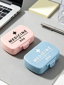 Travel Pill Organizer With "Medicine Bag"Pattern, 6 Compartments Daily Pill Case, Compact Medicine Pill Container, Portable Small Pill Box For Purse Or Pocket,Essential For Family Travel,Essential For Doctors And Nurses In Emergencies - Multicolor - View 8
