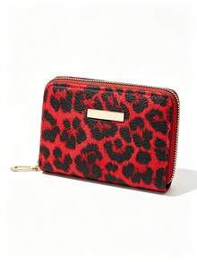 Wallets For Women Leopard Print Wallet, PU Leather Zip Around Clutch, Gold Hardware Purse, Halloween Party Essentials - Multicolor - View 10