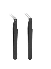 3/2pcs/1set, Curved Tweezers, Eyelash Curler And Eyelash Brush, Curved Tweezers And Curved Eyelash Curler Combination, Better Meet Multi-Level Eyelash Extension Needs, Enhance Experience - Multicolor - View 8