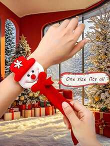10pcs Christmas Themed Hand Clappers, Featuring Santa Claus, Snowman And Reindeer Patterns, Suitable For Holiday Decoration And Accessories, Perfect For Christmas Parties And Gift Exchanges, Fit For Everyone - Random Shipping - View 10
