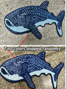 1pc Blue Polka Dot Whale Doormat, Small Rug, Welcome Mat, Carpet, Floor Mat, Outdoor Doormat, Kitchen Rug, Home Decor, Front Door Mat, Area Rug, Outdoor Mat, Home Decor, Area Carpet, Garden Rug, Washable Carpet - Multicolor - View 4