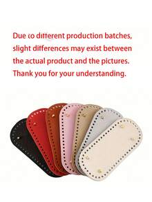Premium Oval PU Leather Bag Bottom Pad, Pre-Punched Sewing Holes Design, Suitable For Hand Weaving, Sewing Accessories And DIY Crafts, Durable Waterproof And Easy To Use, Ideal Choice For Making DIY Wallets - Multicolor - View 8