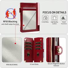 1pc Embossed Zipper Wallet Phone Case Made Of Artificial Leather, Compatible With Apple 18 Pro Max, A57, Note 15 PRO, Portable Crossbody Coin Purse Protective Shell (Global Version, Not Local Model) - Burgundy - View 6