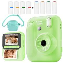 1pc Kids Instant Print Camera 1080P HD Video Camera, Comes With 4 Rolls Of Colorful Print Paper (Red, Blue, Orange, Green), Built-In 4 Games And Music Player, 8X Optical Zoom, Flash, 5 Filter Effects, 3s/5s/10s Timer & Burst Shooting, Great Gift For Boys And Girls - Multicolor - View 14