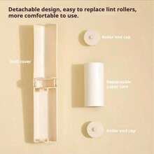 Portable Foldable Strong Adhesive Mini Lint Roller Set With Dust Cover, 180° Foldable Compact Design, Essential For Home, Office And Travel - Multicolor - View 8