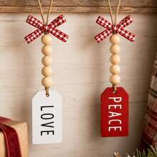 Custom Christmas Stocking Name Tag, Personalized Wooden Clothing Label, Festive Red Black Holiday Style, Customized Stocking & Christmas Tree Decor, Customizable Name Hanging Ornament, Gift Wrap Accent, Christmas Gift 2026, Name Tags For Stockings - Multicolor - View 7