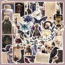 50pcs Dark Wind Dark Aesthetics Diary Cartoon Stickers DIY Decoration Luggage Notebook Waterproof Adult Stickers - 50pcs - View 2