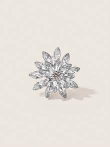 Valisandre 1pc Fashionable Luxury Minimalist Flower Open Ring, Daily/Party/Wedding Wear Valentines,Mom,Mother,Mother's Day,Gift - 2 - View 15