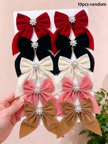2/6/10pcs Sunflower Velvet Bow Hair Clips, Sweet Hair Accessories - Suitable For Girls And Women, Perfect For Daily Wear, Travel, Vacation, And Dates - Multicolor - View 9