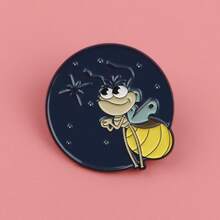 Cute Firefly Brooch Cartoon Luminous Enamel Pin, Cute Night Insect Badge, For Bag Jacket Accessories - Multicolor - View 3
