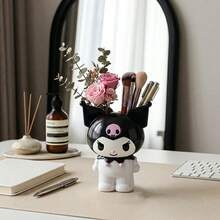 SANRIO 1pc Cute Kuromi And Pompompurin Pen Holder, Floral Arrangement Ornament, Multifunctional Storage Box, Anime Fan Desktop Pen Holder, Vanity Makeup Brush Organizer, Toothbrush And Toothpaste Display Box, Exquisite Holiday Gift, Best Gift For Students - Multi-color - View 11