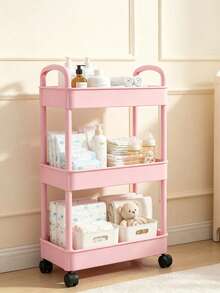 1 buah Rak Penyimpanan Lantai Multi-Lapisan untuk Mainan Gantung Bayi Warna Pink 3 Tingkat - Berwarna merah muda - View 3