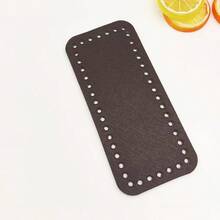 4pcs PU Leather Crochet Bag Bottom, 7 X 3 Inch Rectangular Bag Base Cushion Bottom Shaper With Holes, Suitable For DIY Crochet Bag, Shoulder Bag, Wallet Making, Earth Tone, DIY Wallet Making - Multicolor - View 14