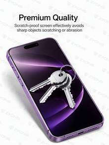 ZYONS 3pcs Ultra-Durable Full Screen HD Tempered Glass Screen Protector, Compatible With IPhone 18 Pro Max/18 Pro/Ultra/Fold/17/17Pro/17Air/17Pro Max/16/16Pro/16Pro Max/15/15Pro/15Pro Max/14/14Pro/14Pro Max/13/13Pro/13Pro Max/12/11/XS/8/7. Anti-Scratch, Anti-Shock, Anti-Fingerprint, 9H Hardness, Easy Installation. Not Full Screen - Clear - View 3