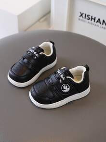 1 Pair Baby Walking Shoes, Breathable New Style Soft Sole Anti-Slip Sports Shoes - Black - View 1