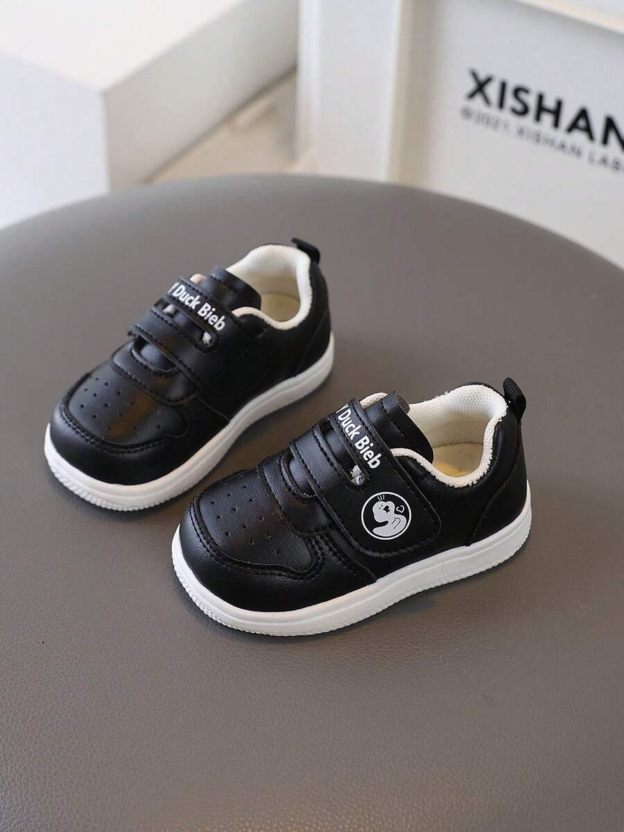 1 Pair Baby Walking Shoes, Breathable New Style Soft Sole Anti-Slip Sports Shoes - Black - View 1