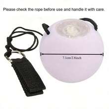 Soft Glow Rotating POI Ball, LED Illuminated Ball, Rainbow Gradient, High-Speed Flashing, Battery-Powered, Suitable For Beginners And Professionals, Great For Christmas, Parties And Festivals (Built-In Battery) - Swing the Ball - View 7