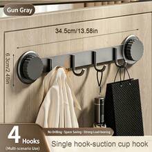 Heavy-Duty Suction Cup Wall Hook Rack - No Need For Drilling, Self-Adhesive Design, Removable Plastic/Metal Coat Rack, Suitable For Bathrooms And Behind Doors, Strong Load-Bearing Capacity, Easy Installation, Bathroom Storage - Multicolor - View 19