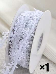 Christmas Snowflake Pattern Ribbon, Multiple Colors Available. Suitable For All Christmas Gift Wrapping, Holiday Floral Arrangement, Bow Making, Wreath Making, Tabletop Decoration, DIY Decoration - One Size Fits All - View 11