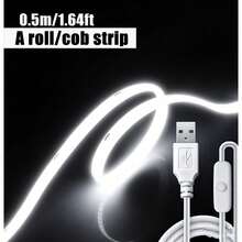 USB Powered LED Strip Light, White & Warm White Selectable Flexible Self‑Adhesive LED Tape, Multiple Lengths Available, Indoor Ambient Lighting For TV Backlight, Bedroom, Cabinet Home Decoration - Multicolor - View 17
