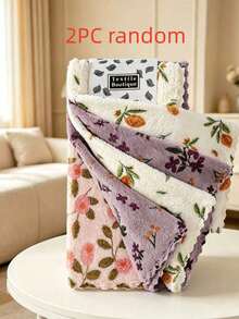 Floral Pattern Dish Cloth - Quick-Drying, Thick And Extra-Wide Kitchen Towel. Soft And Breathable, Suitable For Bath Towel, Car Polishing Pad And Dishwashing Or Glass Wiping. - Multicolor - View 12