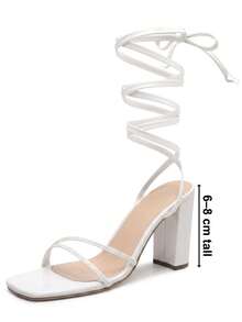Women Heeled Sandals - White - View 9