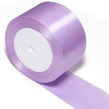 25 Yards/Roll Lavender Satin Ribbon, Solid Shiny Fabric, Suitable For DIY Wedding Invitations, Bridal Bouquets, Gift Wrapping, Party Decorations, Sewing Crafts, Bridal Bouquet Accessories, Wedding Decorations - Mauve Purple - View 14