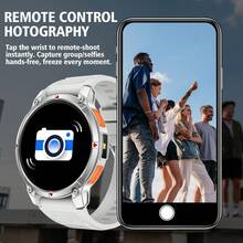 Unisex Smartwatch With Comfortable Silicone Strap, Supports Phone Calls, Message Notifications, Music Control, Alarm Function, 300mAh Battery Capacity, Compatible With Android And IOS Systems, Sporty Design, Suitable For Game Watching Parties - Multicolor - View 4