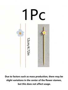 White Daisy Decorative Picks, Suitable For Fruit, Dessert, Snack And Cocktail Decoration, Ideal For Home Daily Use (Hygienic Tableware) And Party (Dessert Table, Cocktail Party) - Multicolor - View 11