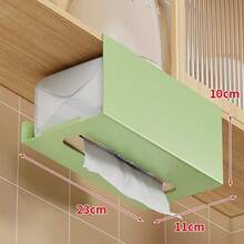 1/2pcs Under Cabinet Paper Towel Holder, Space-Saving Inverted Metal Rack. Moisture-Proof One-Hand Tear Design, Damage-Free Self-Adhesive Installation For Renters. Minimalist Storage, Suitable For Kitchen, Bathroom And Office, Sturdy And Rust-Proof, Frees Up Countertop Space. - Multicolor - View 14