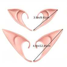 2pcs (1 Set Free) Magic Fairy Ear Decorations, Suitable For Men And Women As Halloween Elf Ear Cosplay Hair Accessories. They Are Multi-Functional And Comfortable Costume Accessories, Suitable For Festivals And Role Play, Essential Decorations For Holiday Performances And Halloween. - Multicolor - View 8
