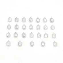 1pc New Classic Square Initial Silver Stainless Steel Chain Necklace For Men - Silver - View 4