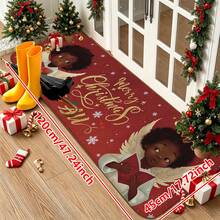 1/2/3pcs Christmas Theme Kitchen Rug, Flannel Kitchen Rug Comfortable Soft Absorbent Non-Slip Machine Washable With Non-Slip Backing Suitable For Multiple Scenes Entrance Living Room Bedroom Kitchen Dining Room Bathroom Laundry Room Hallway Floor Mat Blanket Holiday Christmas Decoration Home Multi-Functional Floor Mat - Multicolor - View 14