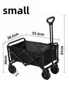 All‑Purpose Foldable Outdoor Camping Trolley, Collapsible Pull‑Along Wagon Cart With Solid Reinforced Wheels, High‑Capacity Utility Handcart For Picnic, Grocery‑Shopping, Backyard And Beach Use, Three Optional Sizes . - A - View 13