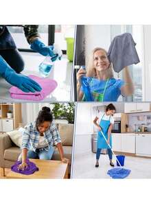 1/4/8pcs New Microfiber Cleaning Cloth, Barber Shop & Beauty Salon Towel, Absorbent Thickened Car Cleaning Cloth, Cleaning & Car Wash Towel, Lint-Free Absorbent Cleaning Rag, Suitable For Kitchen, Floor, Window, Mirror, Glass, Tableware, Screen And Car Window Cleaning, Durable Cleaning Essential, Random Color, Convenient And Practical (Note: Please Check Specifications Before Ordering) - Multicolor - View 6