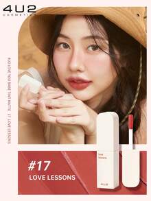 4U2 Matte Glossy Lip Mud, Tahan Lama Tidak Pudar, Tekstur Krim Seperti Kue, Sentuhan Lembut Selembut Sutra, Tahan Air dan Tahan Keringat - #17 PELAJARAN CINTA - View 3