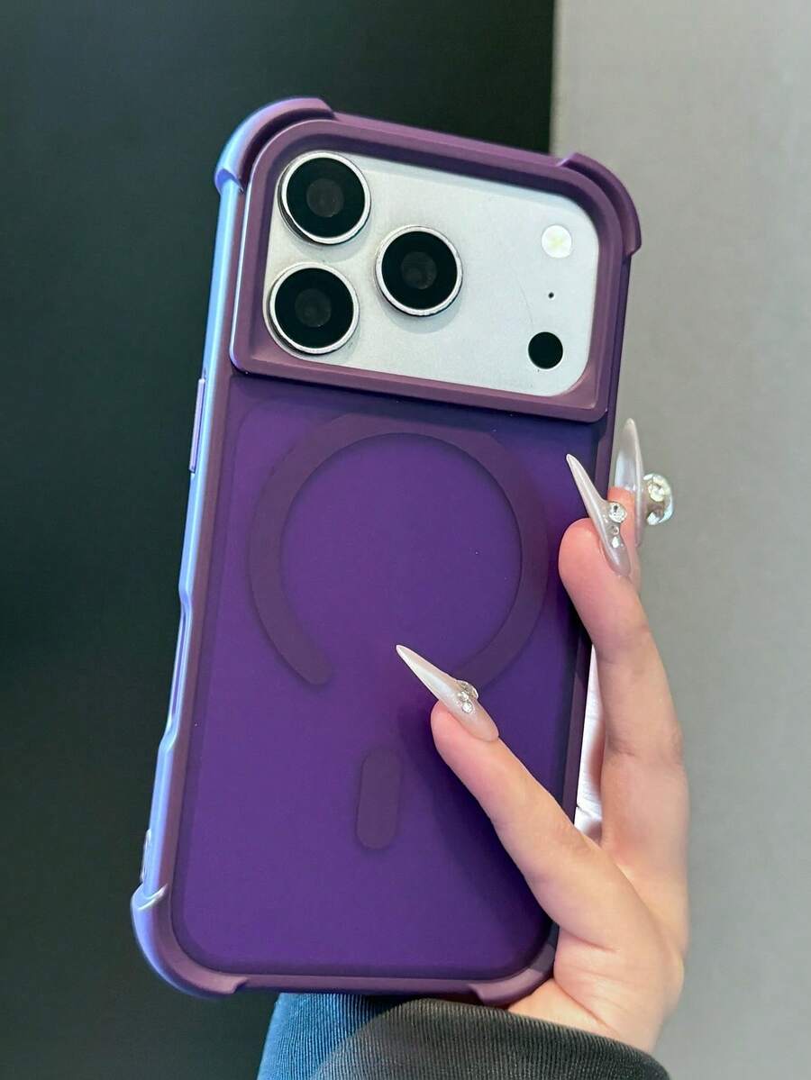 1pc Luxury Matte Transparent Four-Corner Skin-Friendly Magnetic Phone Case, Compatible With IPhone 18 Pro Max 17 Pro Max AIR 16 15 14 13 12 11 Pro Max Plus, Soft Silicone Back Cover