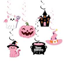 1 Set Baby Halloween Party Paper Banner, Cartoon Pumpkin Ghost Bat Hanging Decoration, Suitable For Baby Birthday Party And Holiday Scene Decor - Multicolor - View 13