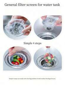 Kitchen Sink Filter, Vegetable Sink, Dishwasher Sink, Disposable Drainage Rack, Drainage Net, Disposable Sink Filter, Plant Sink, Swimming Pool Cleaning, Leak Proof Net, Pocket Style, Floor Drainage Net, Halloween And Christmas - Multicolor - View 6