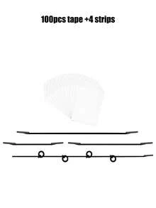 104/64pcs Instant Facial Support Tape Transparent Plastic Face Patch Set, Invisible Facial Support Tape, 4 Adjustable Straps, Suitable For Neck, Jawline And Double Chin Area, Reusable And Fragrance-Free, Alcohol-Free, Suitable For All Skin Types, Unisex - Multicolor - View 13