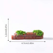6pcs Miniature Asymmetrical Wall Model | Dollhouse Yard Decor Accessories, Mini House Scene Props, DIY Miniature Landscape Decoration, Random Style - A - View 2