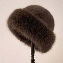 1pc Women's Winter Plush Hat, Warm Hat With European, American And Korean Style, Solid Color, Cute And Versatile, Thickened Design - Multicolor - View 12