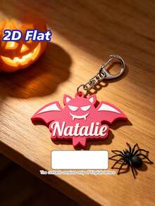 Customized Halloween Name Letter Key Chain, Spider Web Spider Letter Bag Pendant, Commemorative Gift For Friends. - Multicolor - View 5