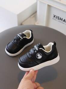 1 Pair Baby Walking Shoes, Breathable New Style Soft Sole Anti-Slip Sports Shoes - Black - View 2