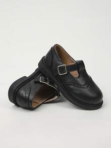 XfxfA New /Academy Style Hook And Loop Slip-On Shoes, Fashionable And Versatile, Suitable For Children To Wear At School/Outdoors/Shopping - Black - View 2