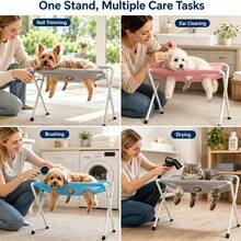 1pc Foldable Pet Bathing Stand (60*40*30cm), Portable Elevated Pet Bathing Rack With Breathable Mesh Surface, Suitable For Dog And Cat Bathing, Blow Drying And Grooming, Suitable For Large, Medium And Small Dogs And Cats, Fixed Pet Bathing Accessory - A - View 7