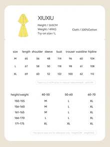 Gongdie 2 Pieces Miffy Women's Pajama Set,Spring Fall Yellow Double-Layer Gauze Cotton Loungewear With Pocket - Yellow - View 7