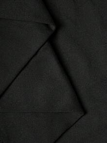 GLAMSKIN 女款春夏基礎款方領蕾絲飾邊喇叭袖長袖短版上衣，返校與外出穿搭，黑色 - 黑色 - 查看 10